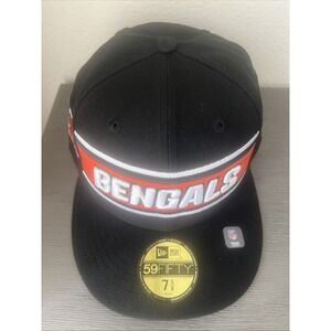 Cincinnati Bengals NFL 2024 New Era 59Fifty 7 5/8 Black Orange White Hat NWT